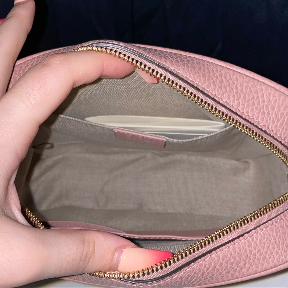 GUCCI beige pink canvas leather GG guccissima bree - Picture 10 of 14